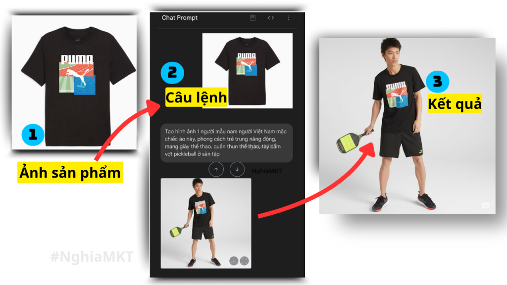 Dùng AI kết hợp sản phẩm, tạo hình ảnh bằng AI