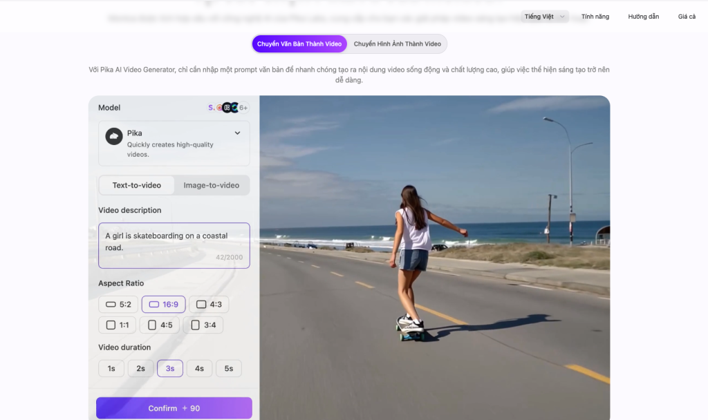 Pika AI Video Generator giúp bạn tạo video ngắn chỉ với 1 câu lệnh